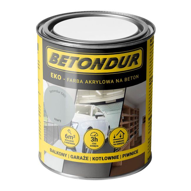 Farba do betonu Betondur Eko szara 0,75 l