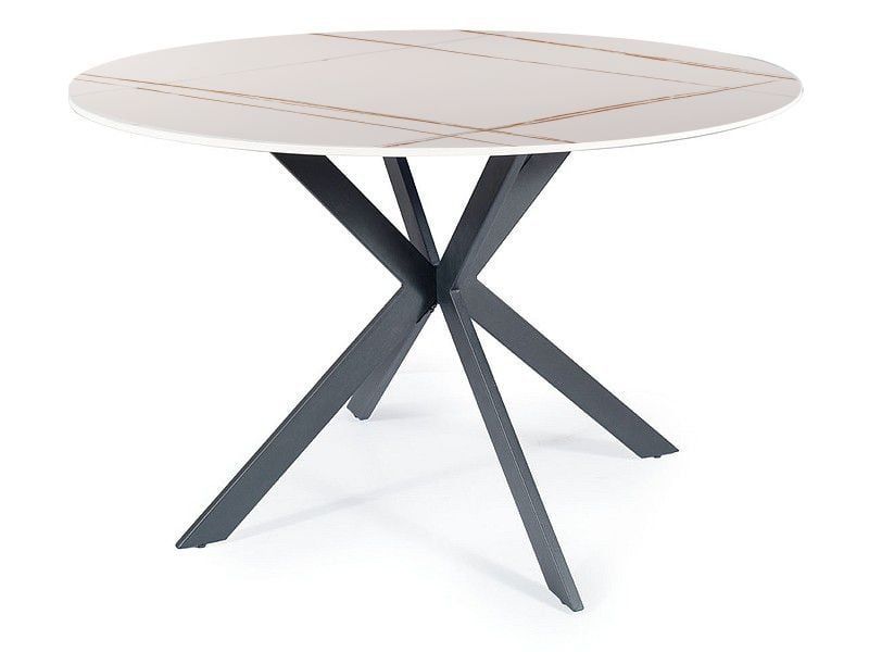 Stół Signal okrągły TALIA 90x90 biały marmur/czarny 1 szt