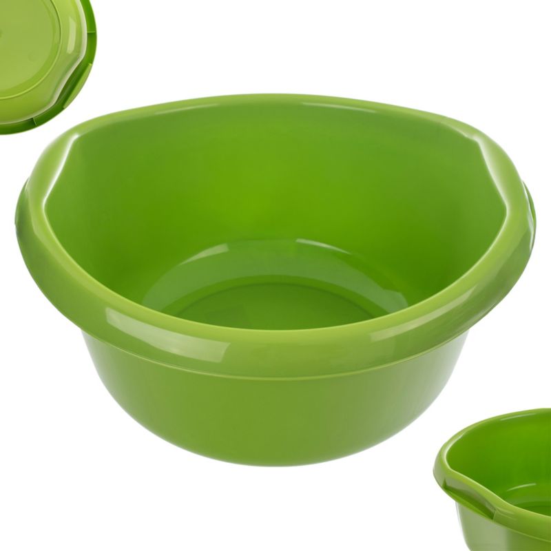 Miska KADAX Plastikowa Na Pranie Bieliznę 25L miednica Pojemnik Z Uchwytami 49 cm Zielony 1 szt.