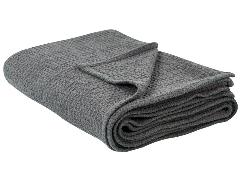 Narzuta na łóżko Ragala Bawełna 200 x 220 cm Ciemnoszary 1 szt.