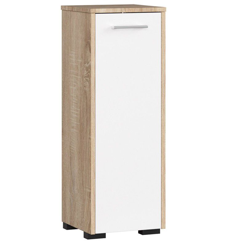 Szafka łazienkowa Akord Fin Dąb Sonoma 30 cm 1 drzwi kolor Biały mat 2 półki 30x30x82 cm 1 szt.