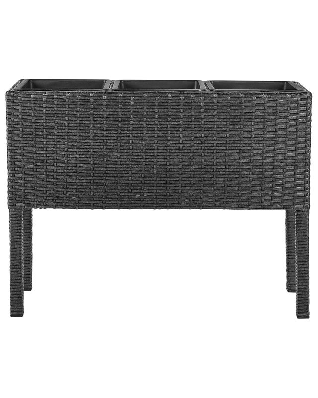 Doniczka na nóżkach Caragana Technorattan 77 cm Czarny 1 kpl