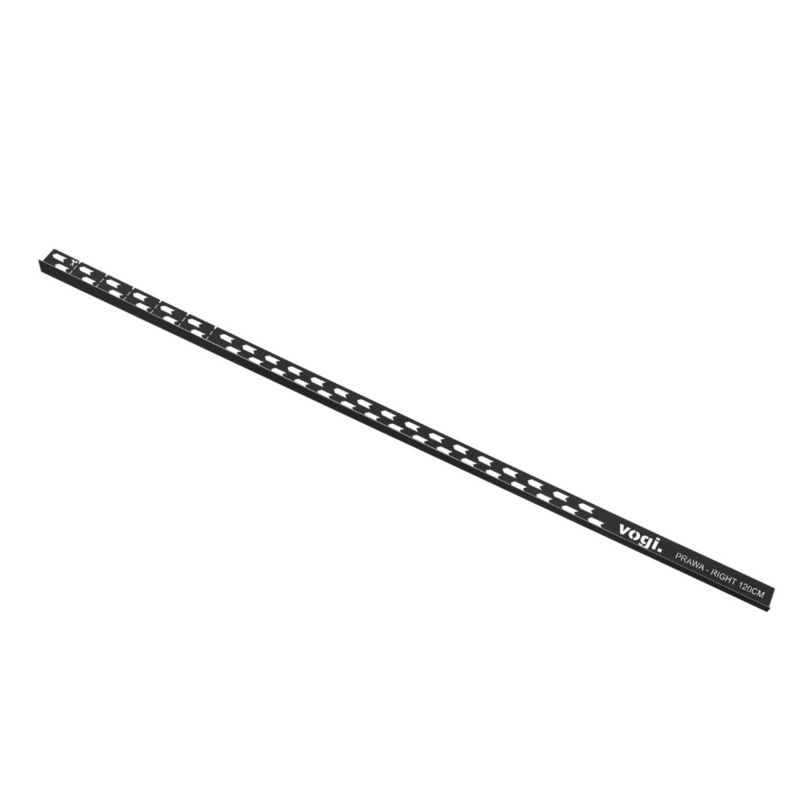 Listwa spadkowa Vogi prawa czarna 120 cm stalowa 1 szt.