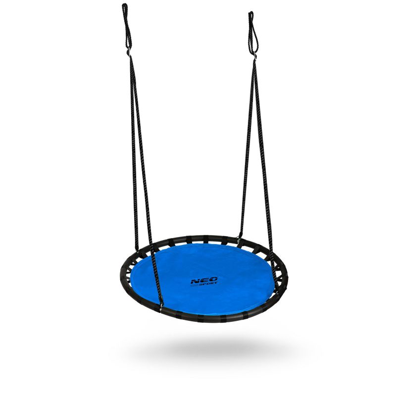 Huśtawka ogrodowa Neo-Sport Swingo bocianie gniazdo fotel wiszący bujany 120 cm niebieska 1 szt.
