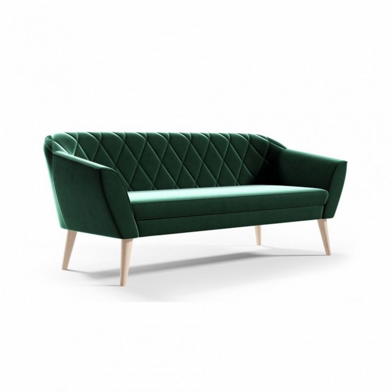 Sofa Bettso Viva 3 180 cm z miękkim oparciem zielony 1szt.