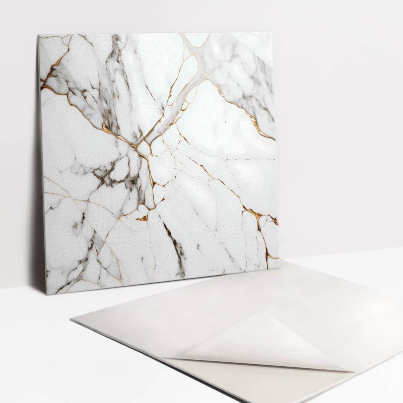 Kafelki samoprzylepne Tulup Modny marmur i złoto 30x30 cm 9 szt.