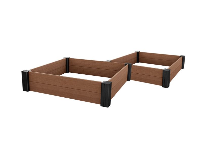 Podwyższona grządka kwadratowa Keter podwójna Vista Modular 719L Brązowa, 1 szt.
