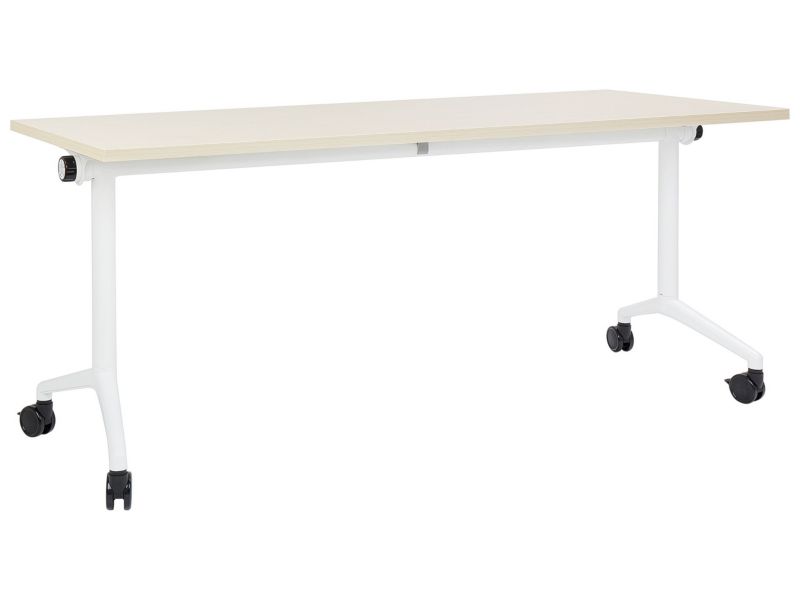 Składane biurko Z kółkami Jasne drewno Cavi 180 x 60 cm 1 szt.