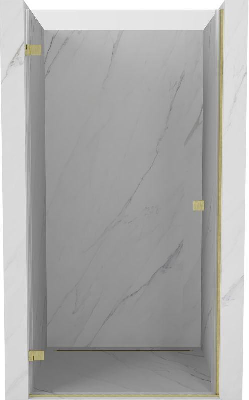 Drzwi prysznicowe uchylne Mexen Lunar-B złote 90x200 cm 1 szt.