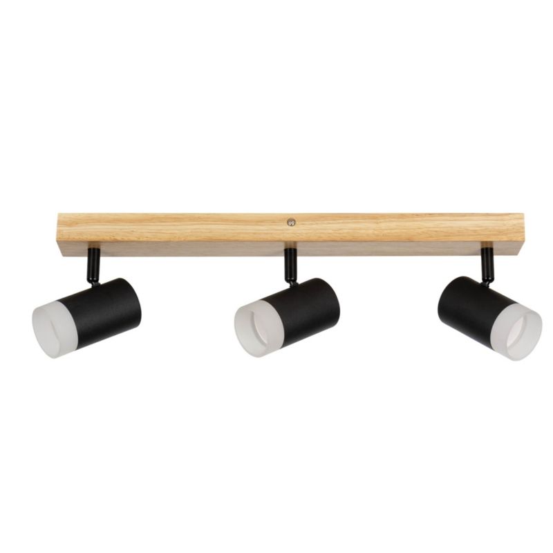 Lampa sufitowa LightLogic LL ANAN EL-3I GU10 66225 ścienna drewniana regulacja potrójna 1 szt.