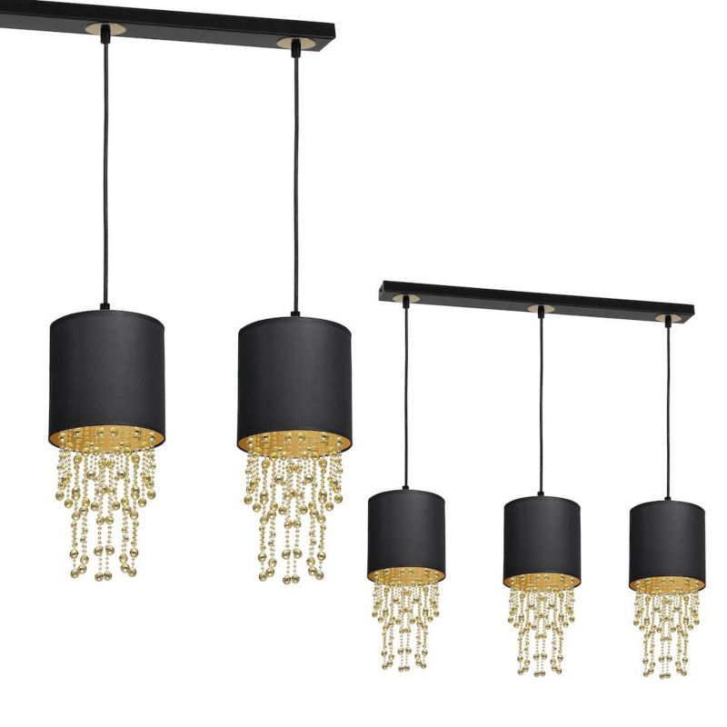 Lampa sufitowa potrójna MiLAGRO ALMERIA czarny-złoty 3xE27 1 szt.