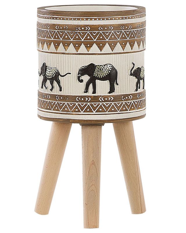 Doniczka na nóżkach Kottes Ceramika 22 cm Jasnobrązowy 1 szt.