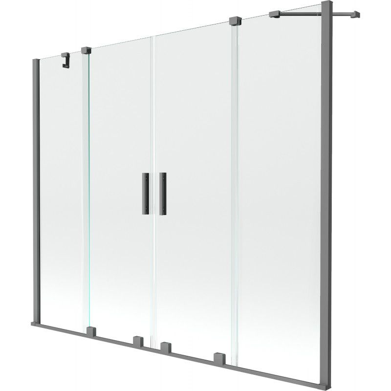Parawan nawannowy 2-skrzydłowy Mexen Velar transparent 170x150 cm 1 szt.