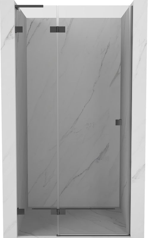 Drzwi prysznicowe uchylne Mexen Lunar L transparent gun metal 100x200 cm 1 szt.