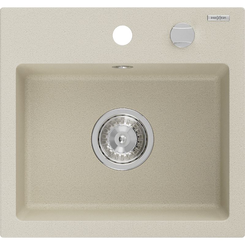 Zlewozmywak wpuszczany Mexen Milo 1-komorowy beżowy 435x410 mm 1 szt.
