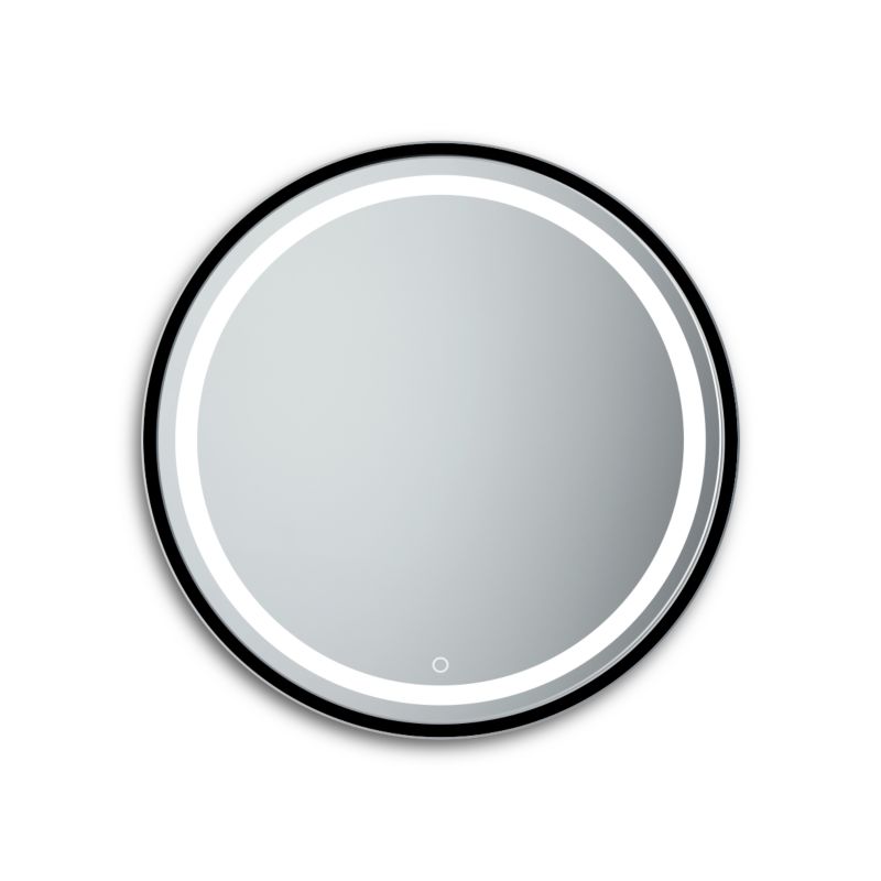 Lustro Ruke Round Black Touch Led fi 80 cm barwa zimna dotyk Power LED 1szt.