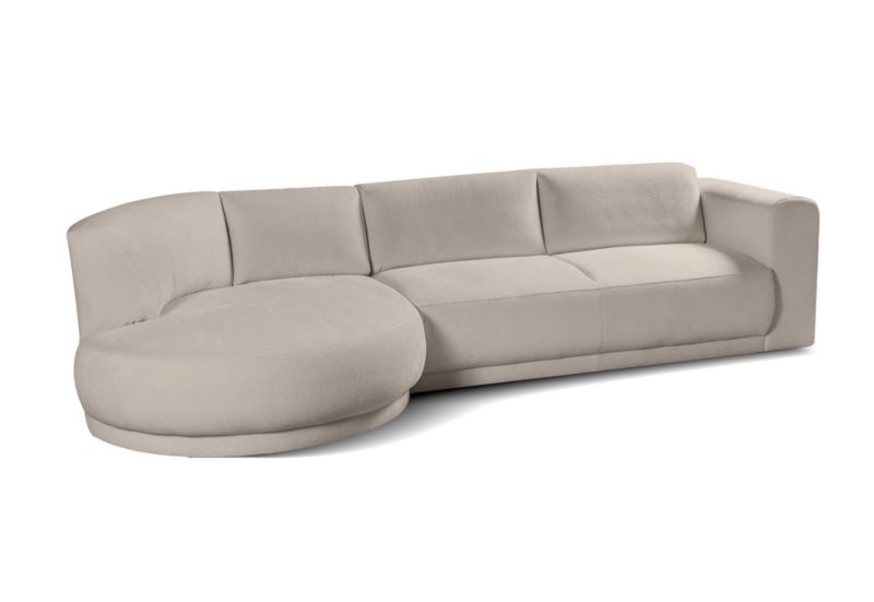 Narożnik lewostronny Bettso Lobiano 360x159 cm z funkcją spania beżowy 1szt.