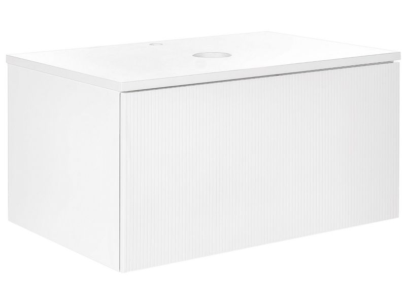 Szafka łazienkowa wisząca 80 x 52 cm biała Alzira 1 szt.