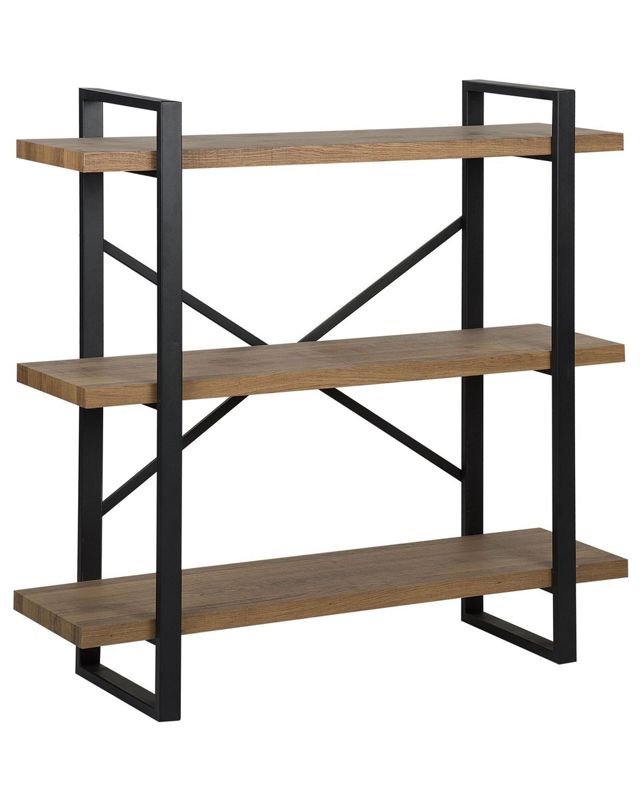 Regał 3 półki Ciemne drewno Timber 1 szt.