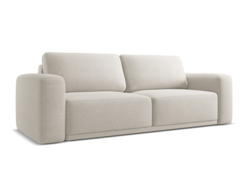 Kanapa 3-osobowa z funkcją spania Makamii Kaila z tkaniny szenilowej 242x100 cm srebrny 1 szt.