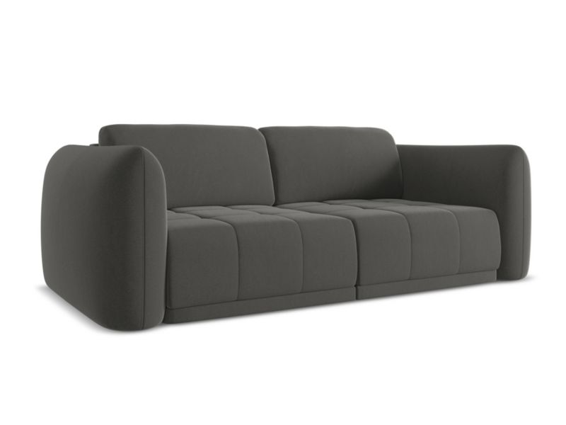 Kanapa 3-osobowa Makamii Hoku z weluru 210x105 cm stalowy 1 szt.