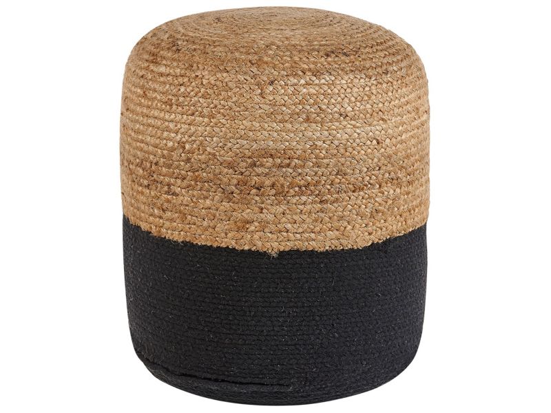 Puf Dalama Juta Czarny styl Boho 1 szt.