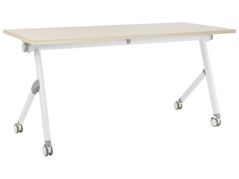 Składane biurko Z kółkami Jasne drewno Bendi 160 x 60 cm 1 szt.