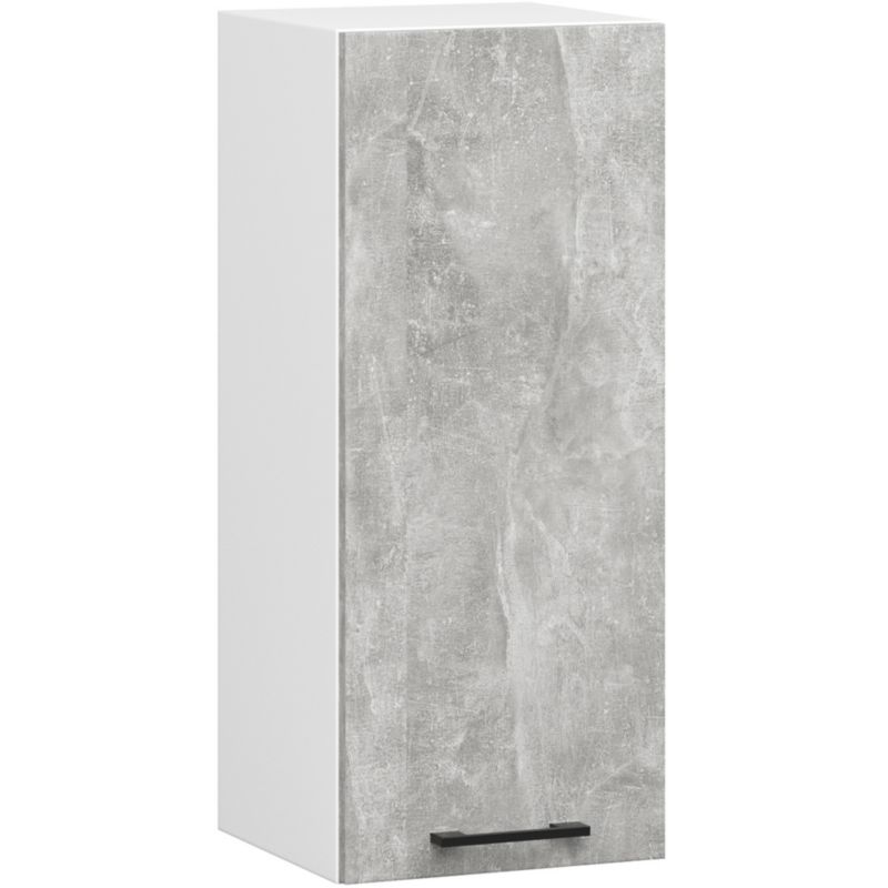 Szafka kuchenna Akord W30 system Oliwia H720 Biała 30 cm 1 drzwi kolor Beton mat 2 półki 30x30x72 cm 1 szt.