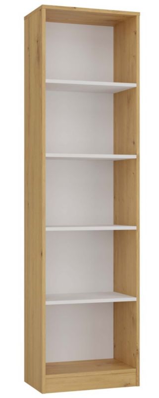 Regał Topeshop Onyx R50 Dąb Artisan Biel 30x50x182 cm 1szt