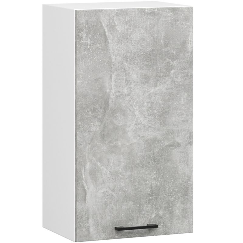 Szafka kuchenna Akord W40 system Oliwia H720 Biała 40 cm 1 drzwi kolor Beton mat 2 półki 40x30x72 cm 1 szt.