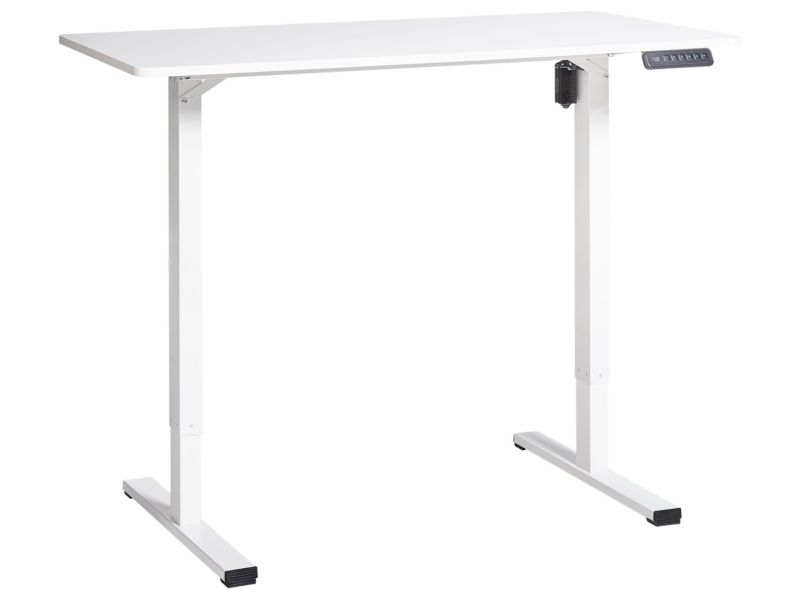Biurko regulowane elektrycznie 120 x 60 cm białe Tavares 1 szt.