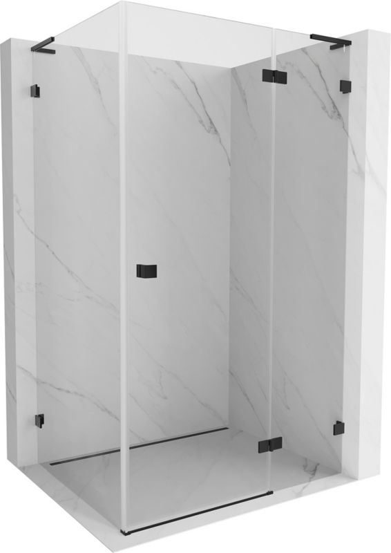 Kabina prysznicowa uchylna Mexen Lunar L transparent czarna 100x80 cm 1 szt.