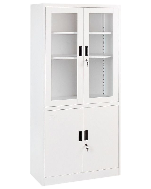 Witryna czterodrzwiowa metalowa biała Malachite 1 szt.