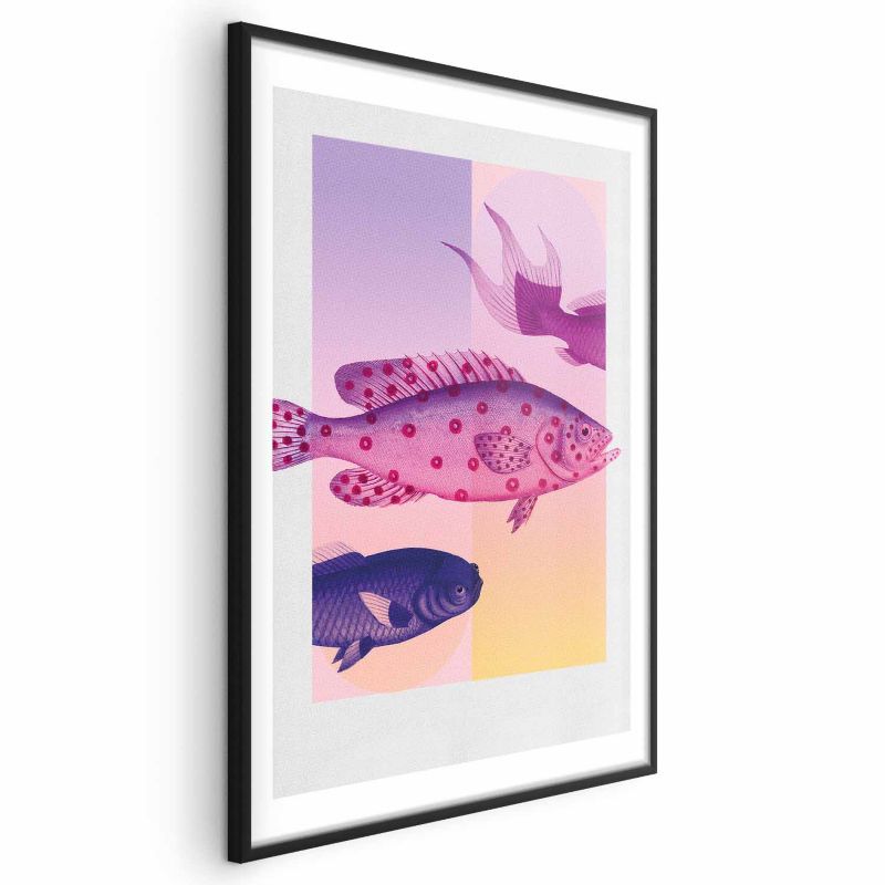 Plakat Artgeist Fantazyjne Ryby 40x60 cm z ramą czarną 1 szt