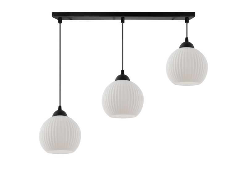 Lampa sufitowa wisząca Light Home LH Riffle Kula 3x E27 60W czarny 1szt.
