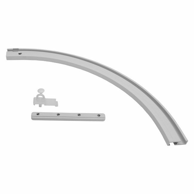 Łuk do szyny aluminiowej biały lewy