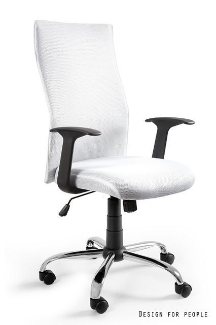 Fotel Unique biurowy BLACK ON BLACK biały 1 szt