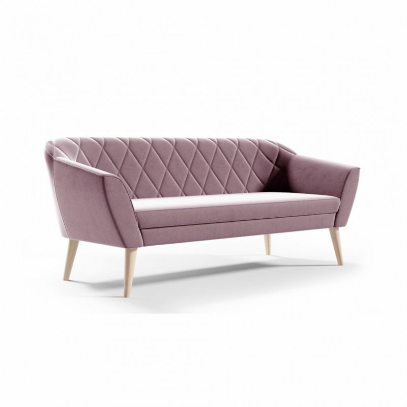 Sofa Bettso Viva 3 180 cm z miękkim oparciem różowy 1szt.