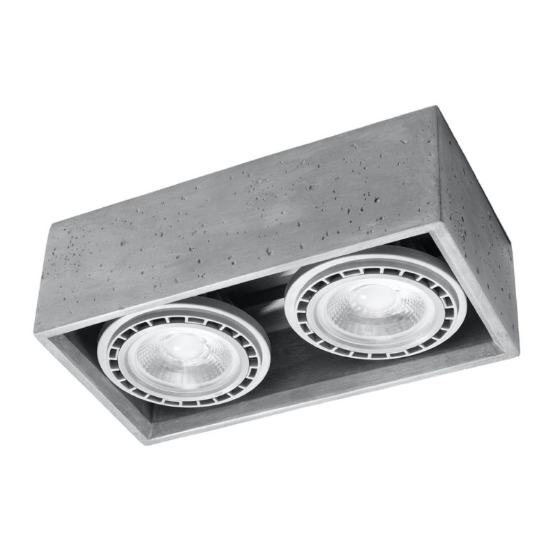 Plafon Sollux Lighting QUATRO 2 beton 1 szt.
