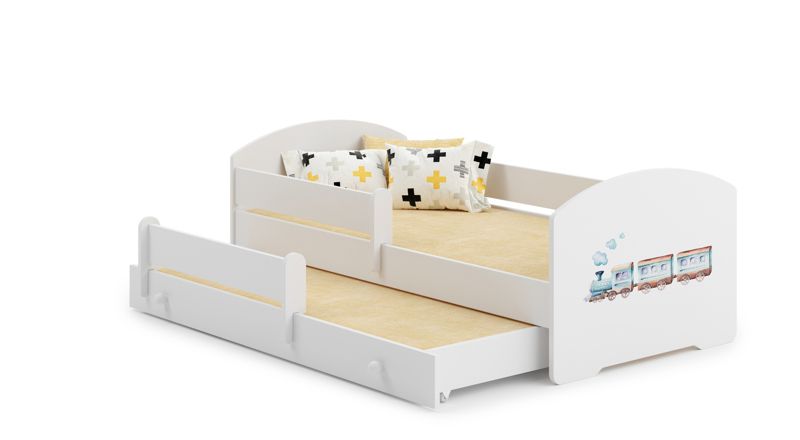 Łóżko podwójne Kobi LUK 160x80 Pociąg 1 szt.