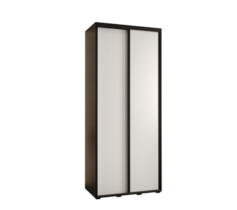 Szafa przesuwna Abiks DAVOS 1 wysoka szer.110cm czarny/biały/czarny 1szt.