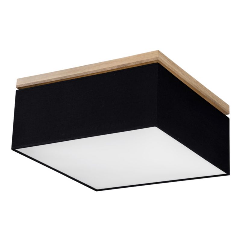 Drewniana Lampa Sufitowa SPOT Light 4xE27 Max.25W Dąb Olejowany FSC w Połączeniu z Czarnym Abażurem, 1 szt.