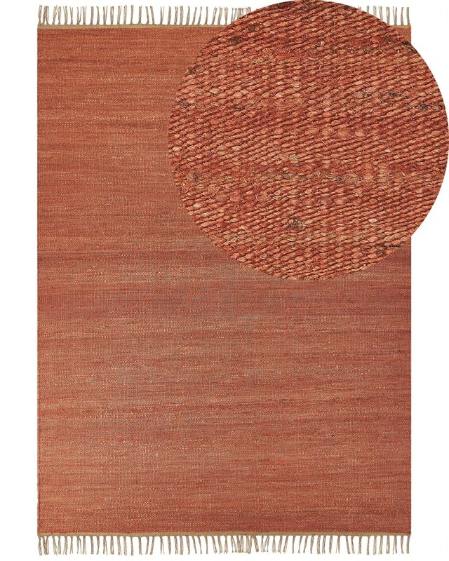 Dywan z juty 160 x 230 cm czerwony Lunia 1 szt.