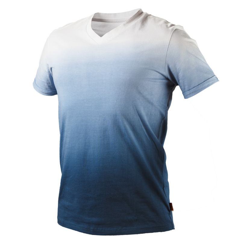 T-shirt NEO TOOLS Denim S biało-niebieski 1 szt.