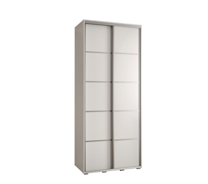 Szafa przesuwna Abiks DAVOS 4 wysoka szer.120cm gł.60cm biały/biały/srebrny 1szt.