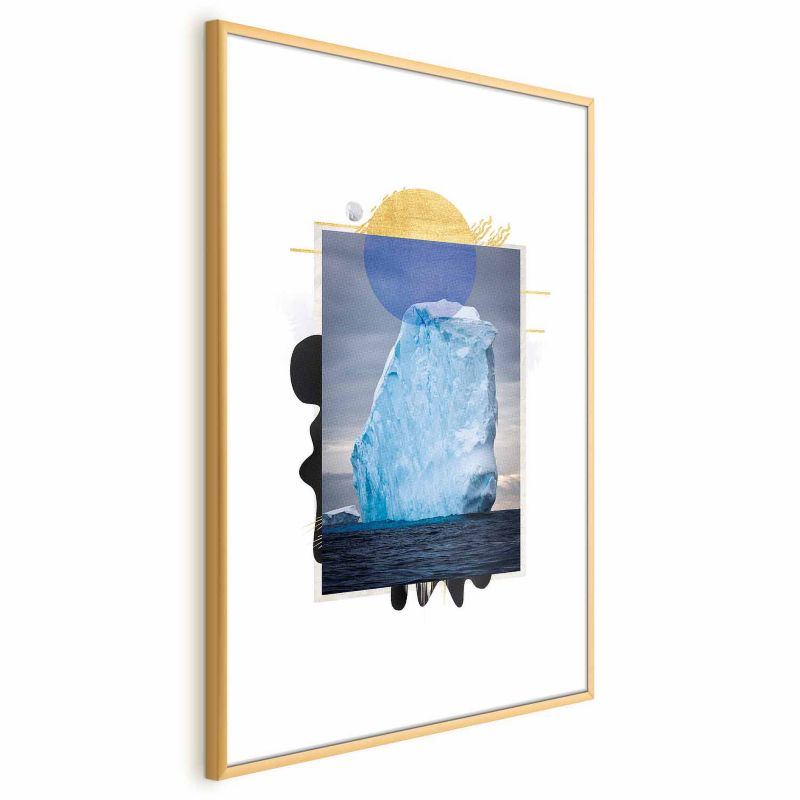Plakat Artgeist Góra lodowa 40x60 cm z ramą złotą 1 szt