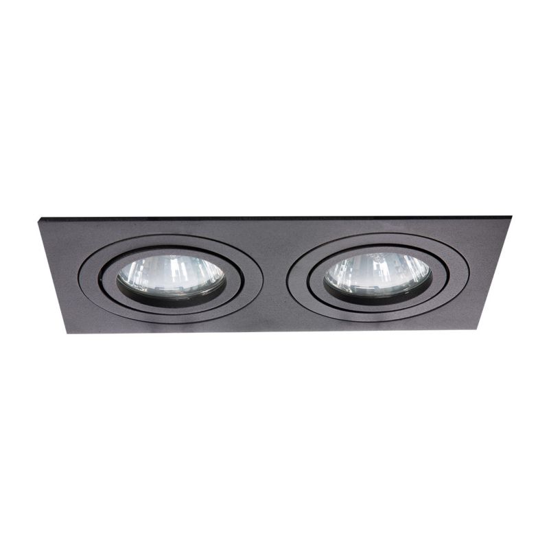 Podwójna oprawa podtynkowa Light Prestige Metis czarna 2 x GU10 1 szt.