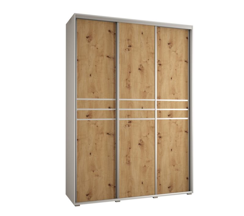 Szafa przesuwna Abiks DAVOS 10 wysoka szer.170cm biały/artisan/srebrny 1szt.