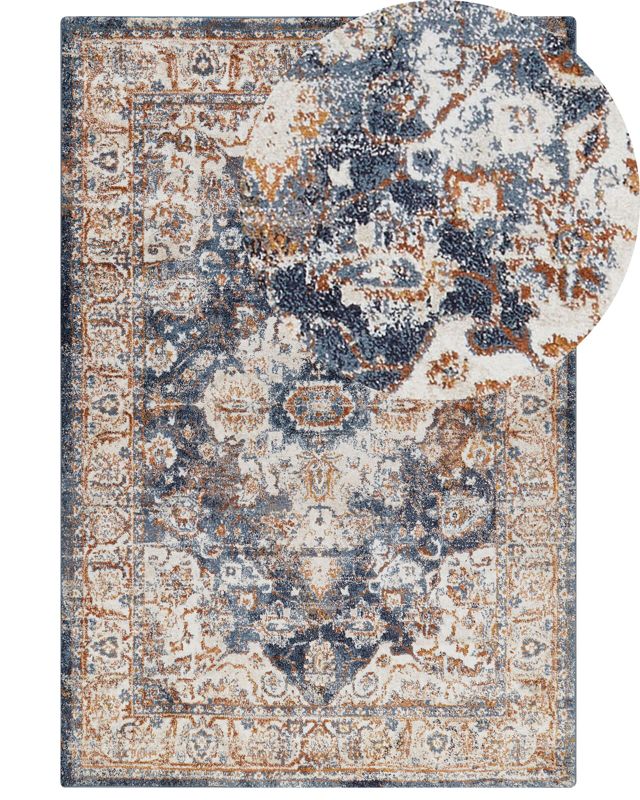 Dywan 200 x 300 cm beżowy z niebieskim Dvin 1 szt.