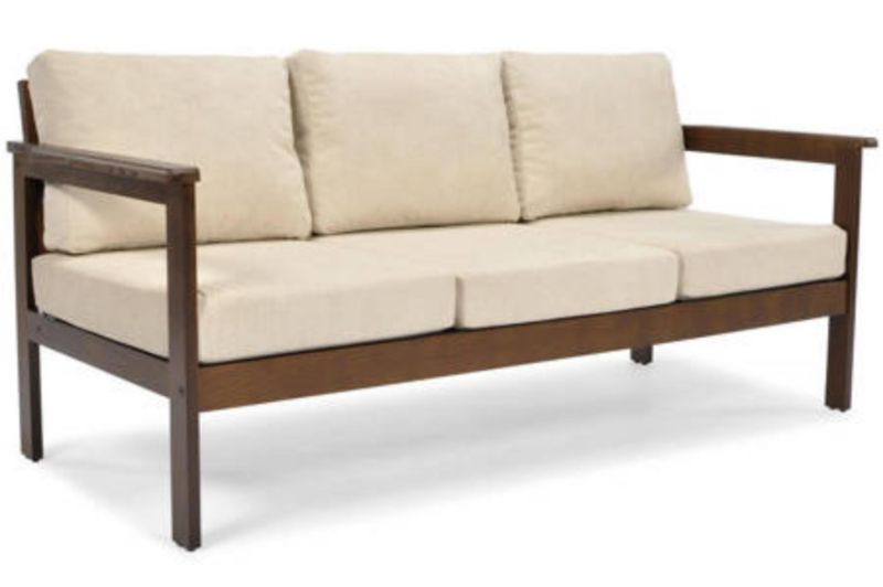 Sofa ogrodowa Bettso Bella trzyosobowa na drewnianym stelażu beżowy 1szt.